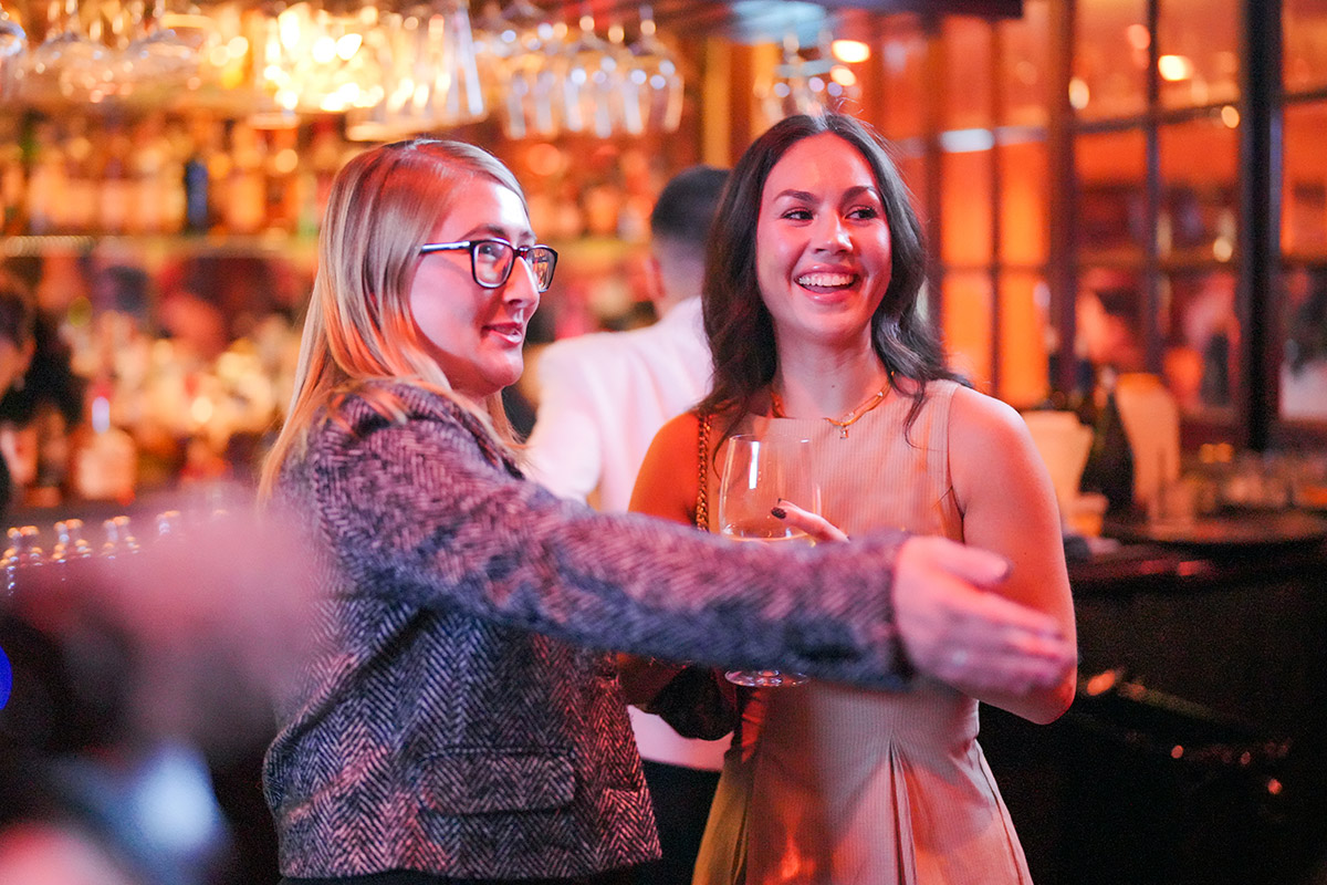 People networking.