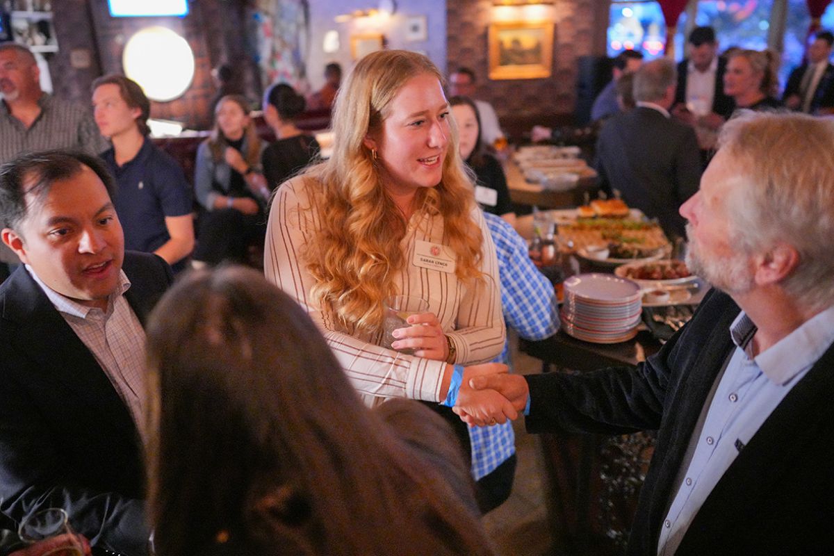 People networking.